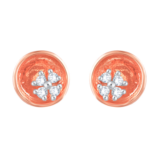 Diamond Earring for her in Rose Gold DER23823