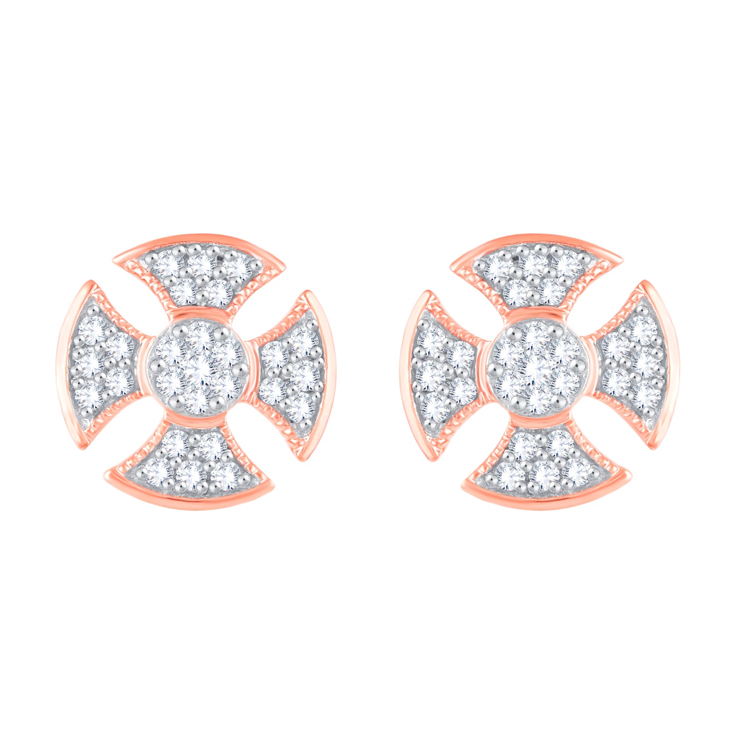 Diamond Earring for her in Rose Gold DER23824