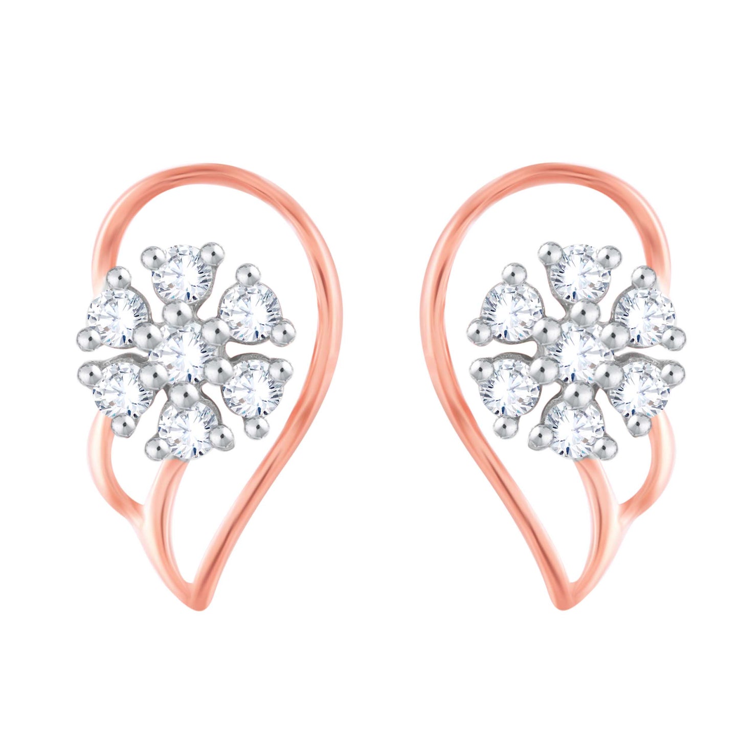 Diamond Earring for her in Rose Gold DER23826