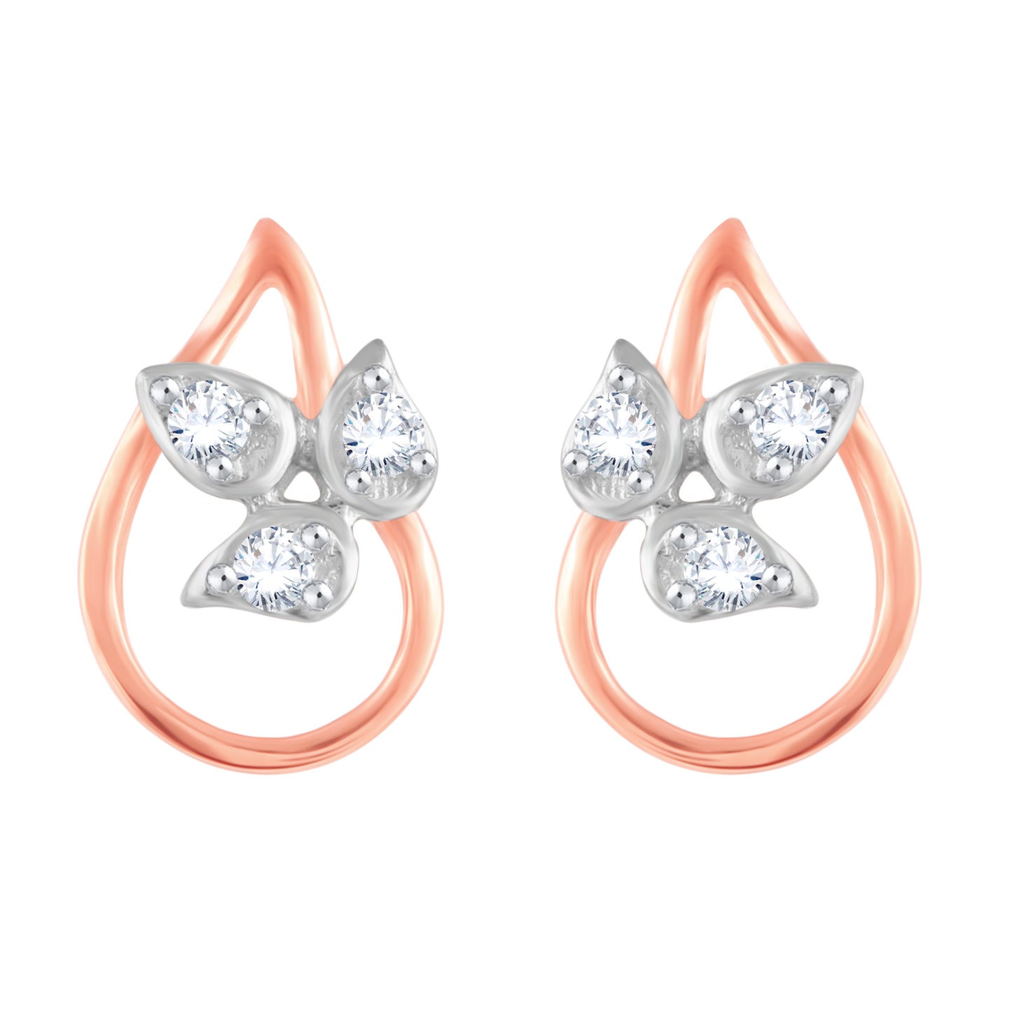 Diamond Earring for her in Rose Gold DER23830