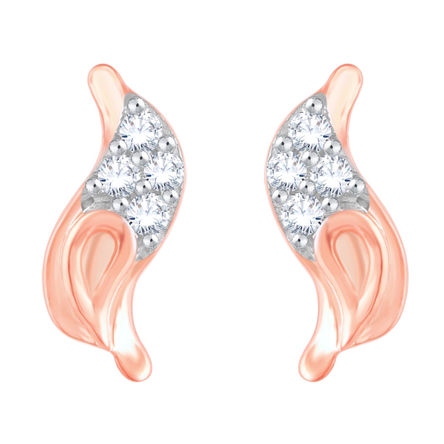 Diamond Earring for her in Rose Gold DER23833