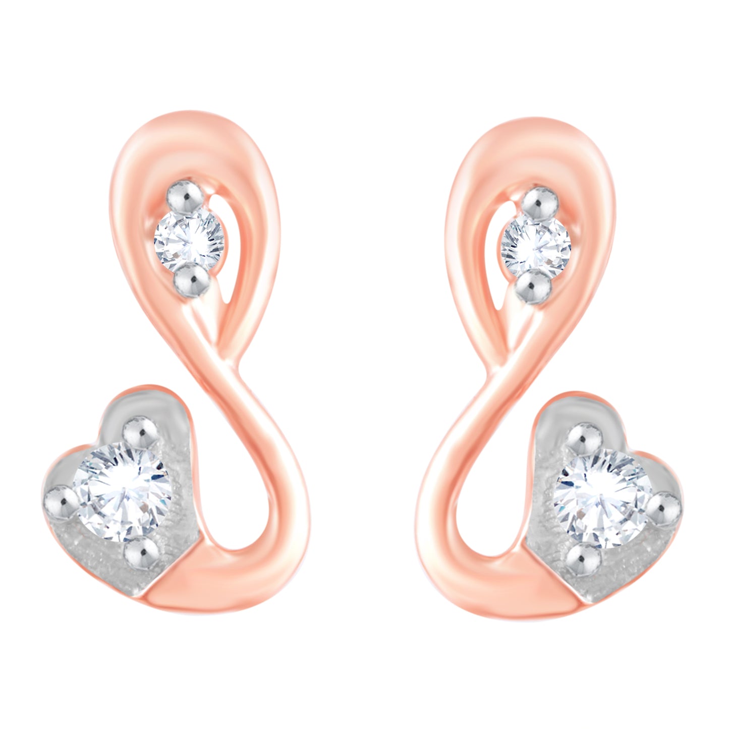 Diamond Earring for her in Rose Gold DER23834