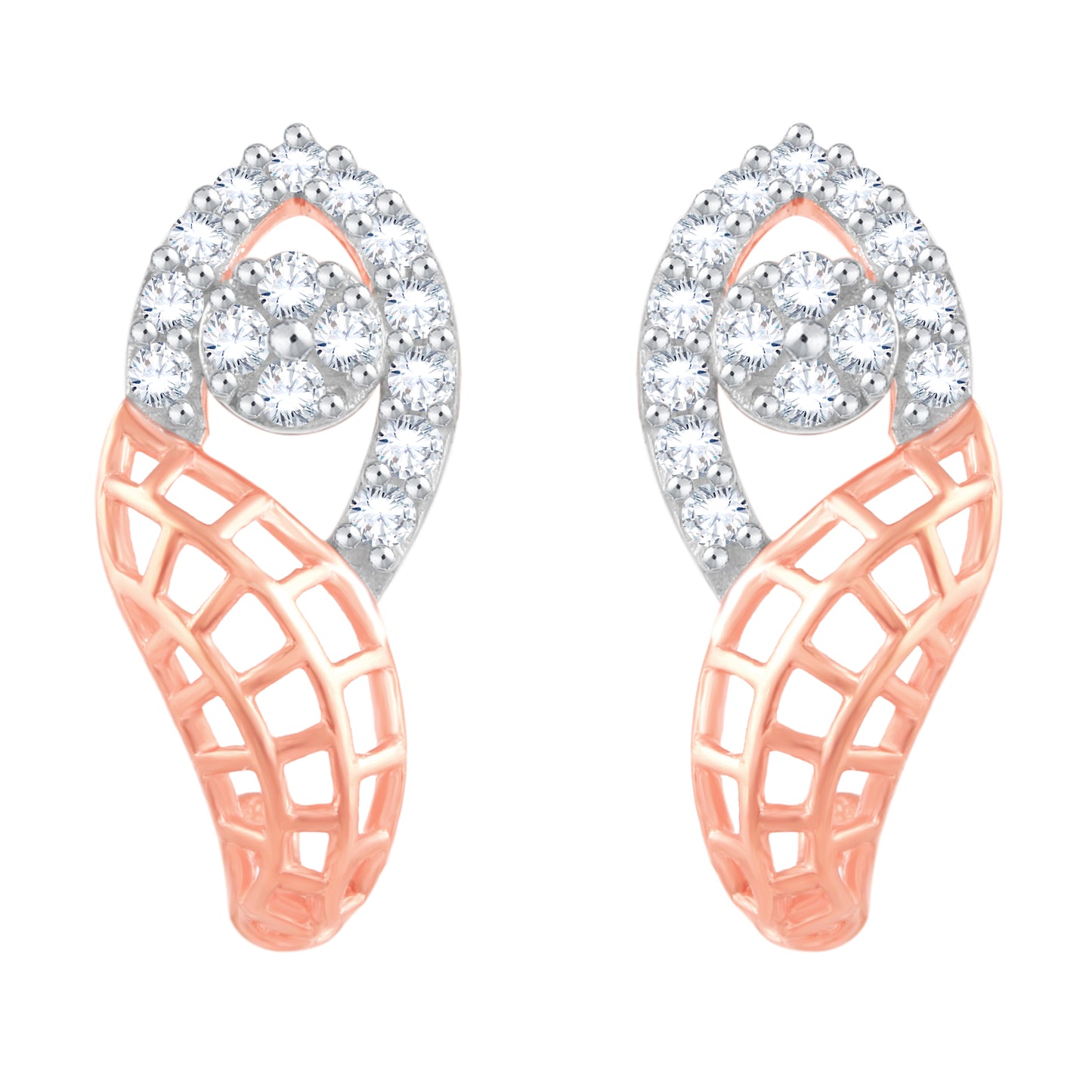 Diamond Earring for her in Rose Gold DER23838