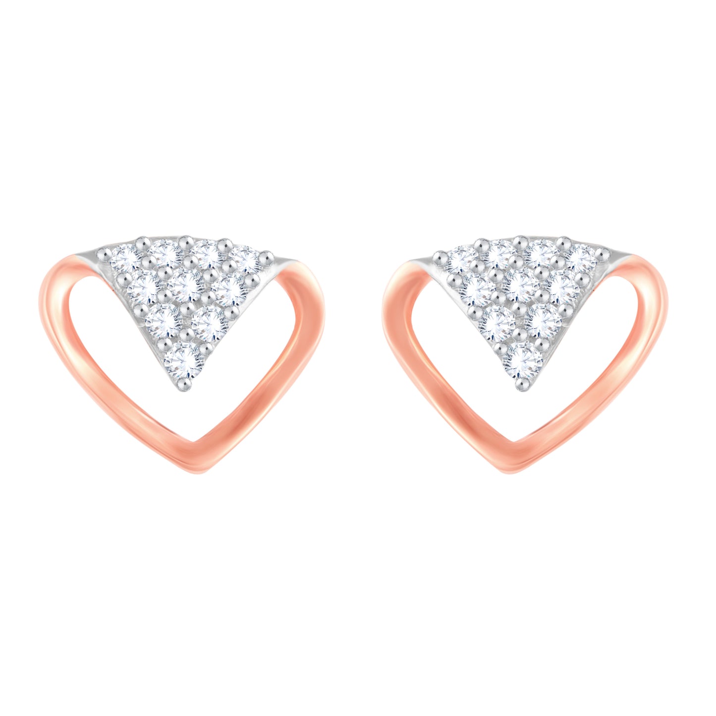 Diamond Earring for her in Rose Gold DER23840