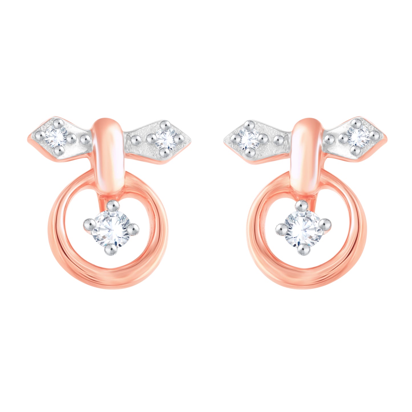 Diamond Earring for her in Rose Gold DER23842