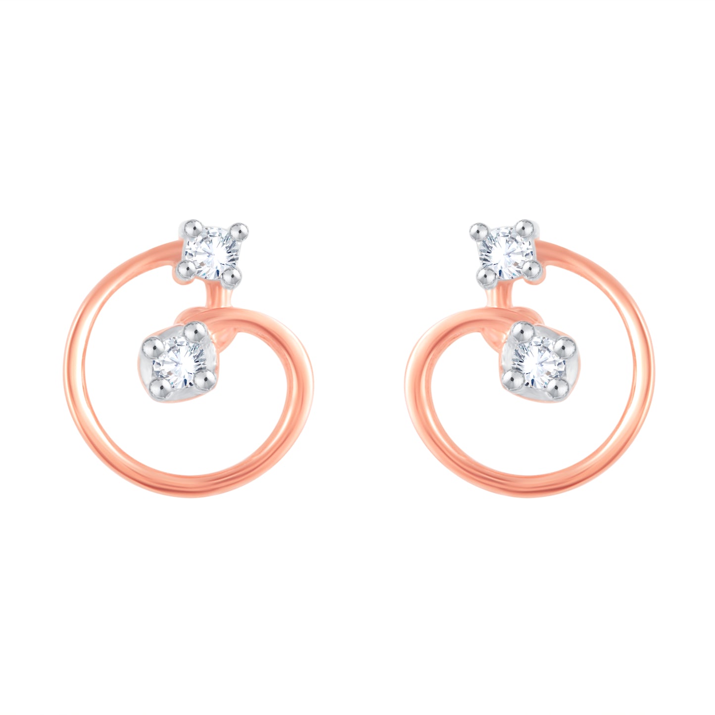 Diamond Earring for her in Rose Gold DER23844