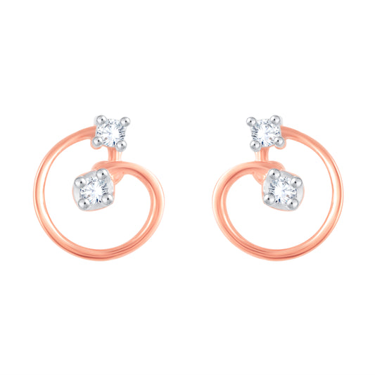 Diamond Earring for her in Rose Gold DER23844