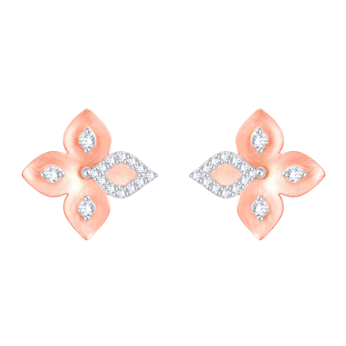 Diamond Earring for her in Rose Gold DER23845