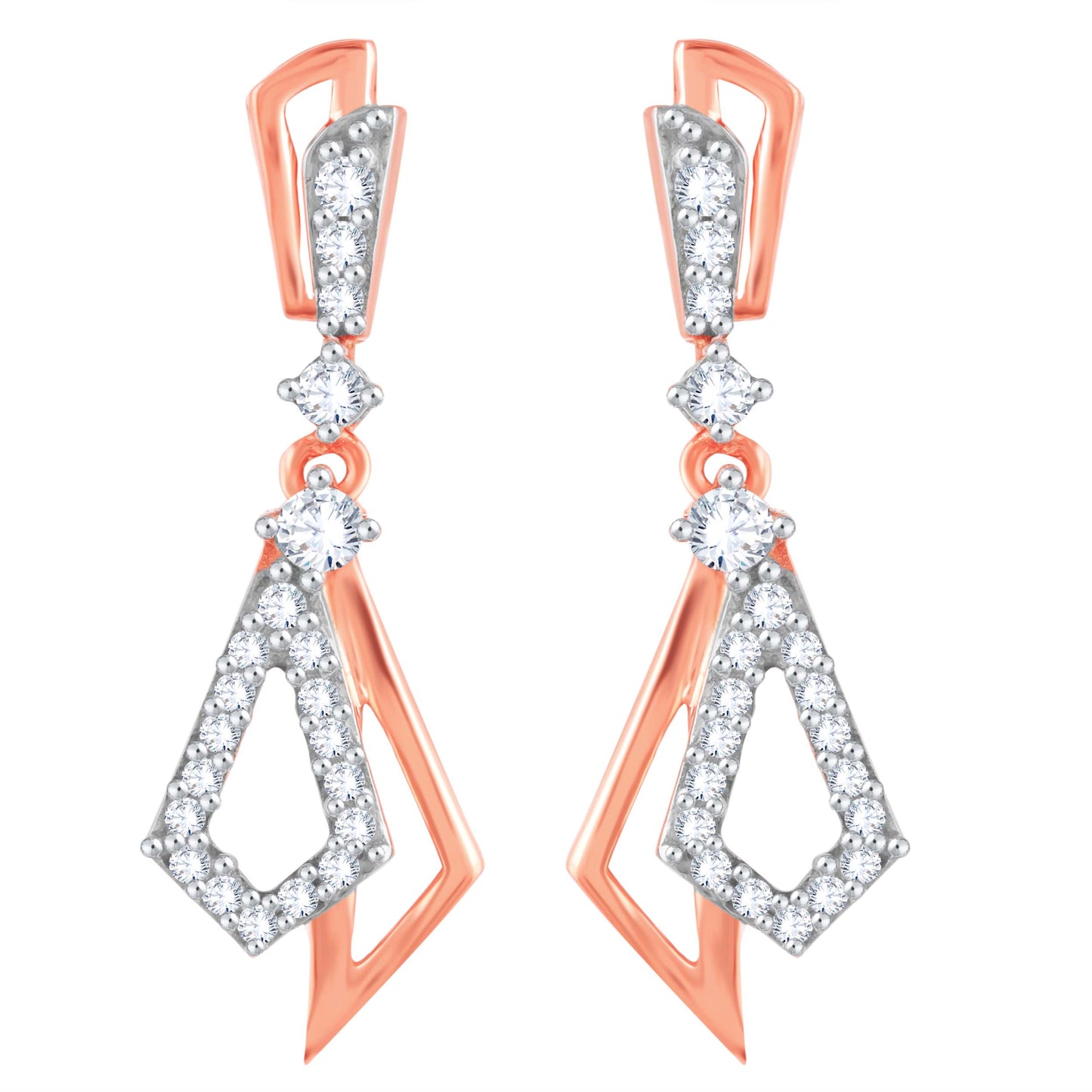 Diamond Earring for her in Rose Gold DER23851