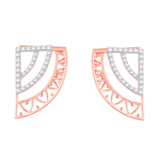 Diamond Earring for her in Rose Gold DER23852