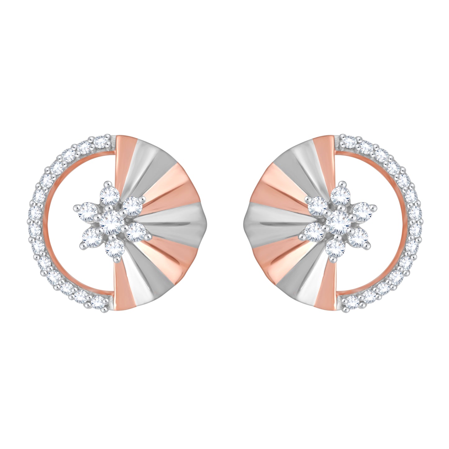 Diamond Earring for her in Rose Gold DER23856