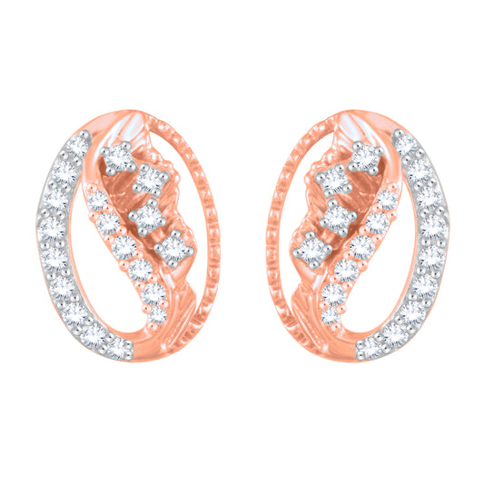 Diamond Earring for her in Rose Gold DER23857