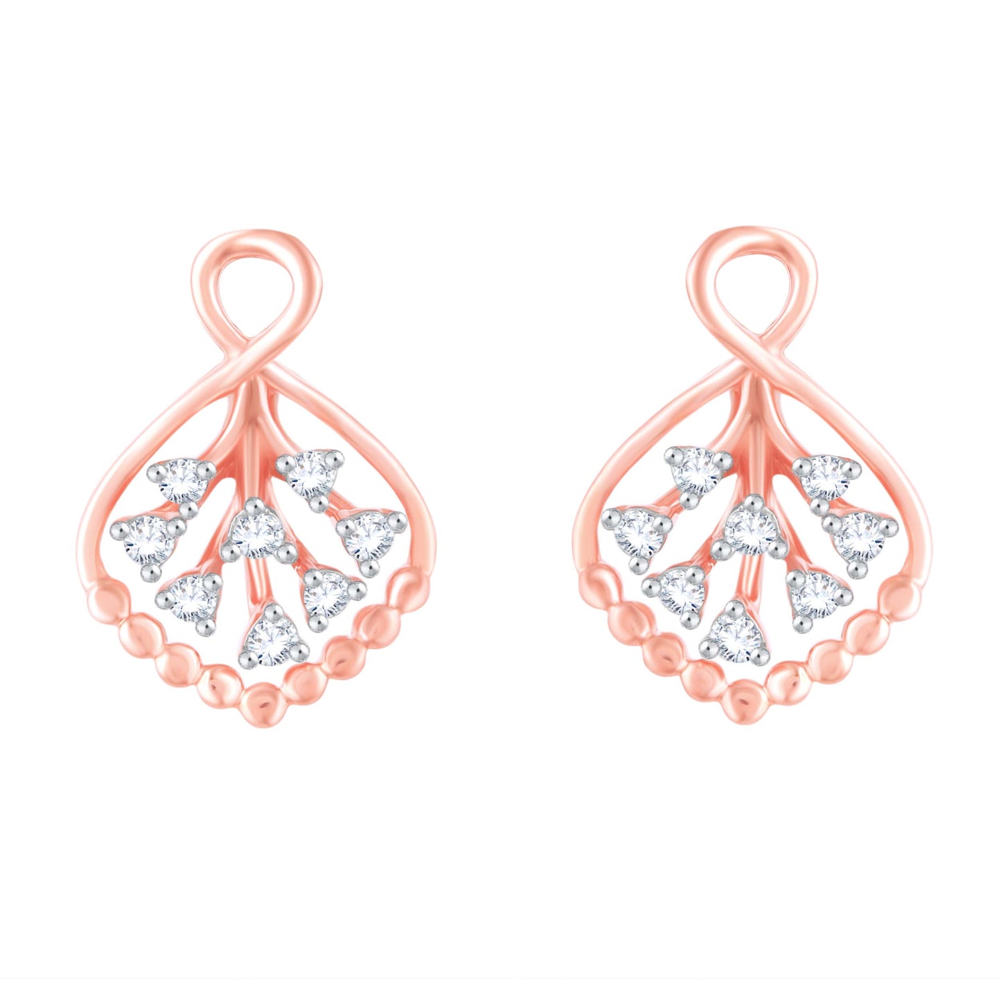 Diamond Earring for her in Rose Gold DER23865