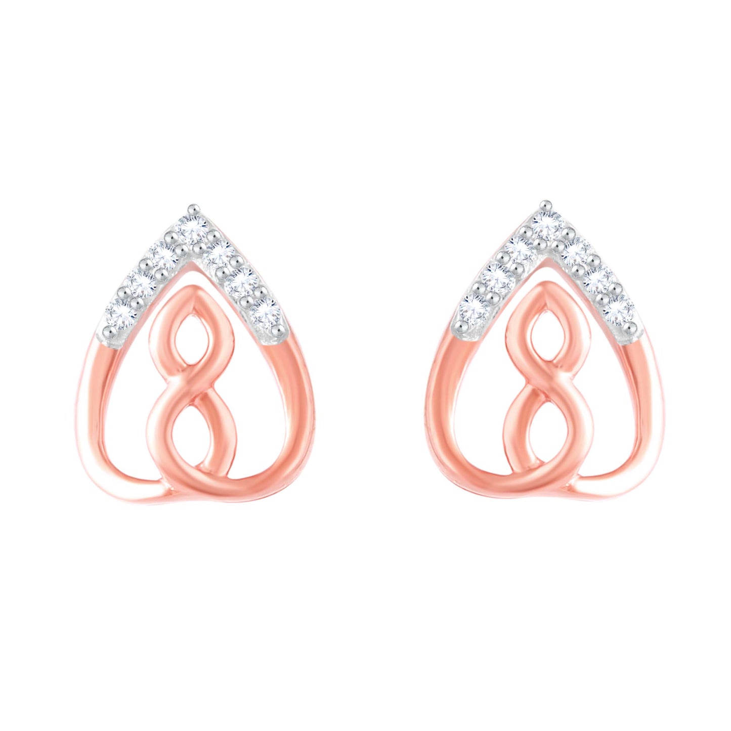 Diamond Earring for her in Rose Gold DER23867