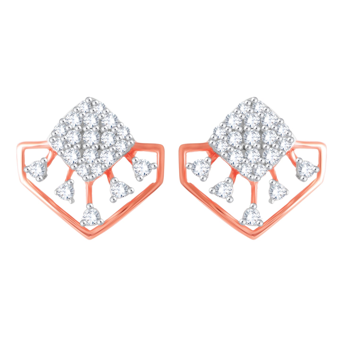 Diamond Earring for her in Rose Gold DER23868