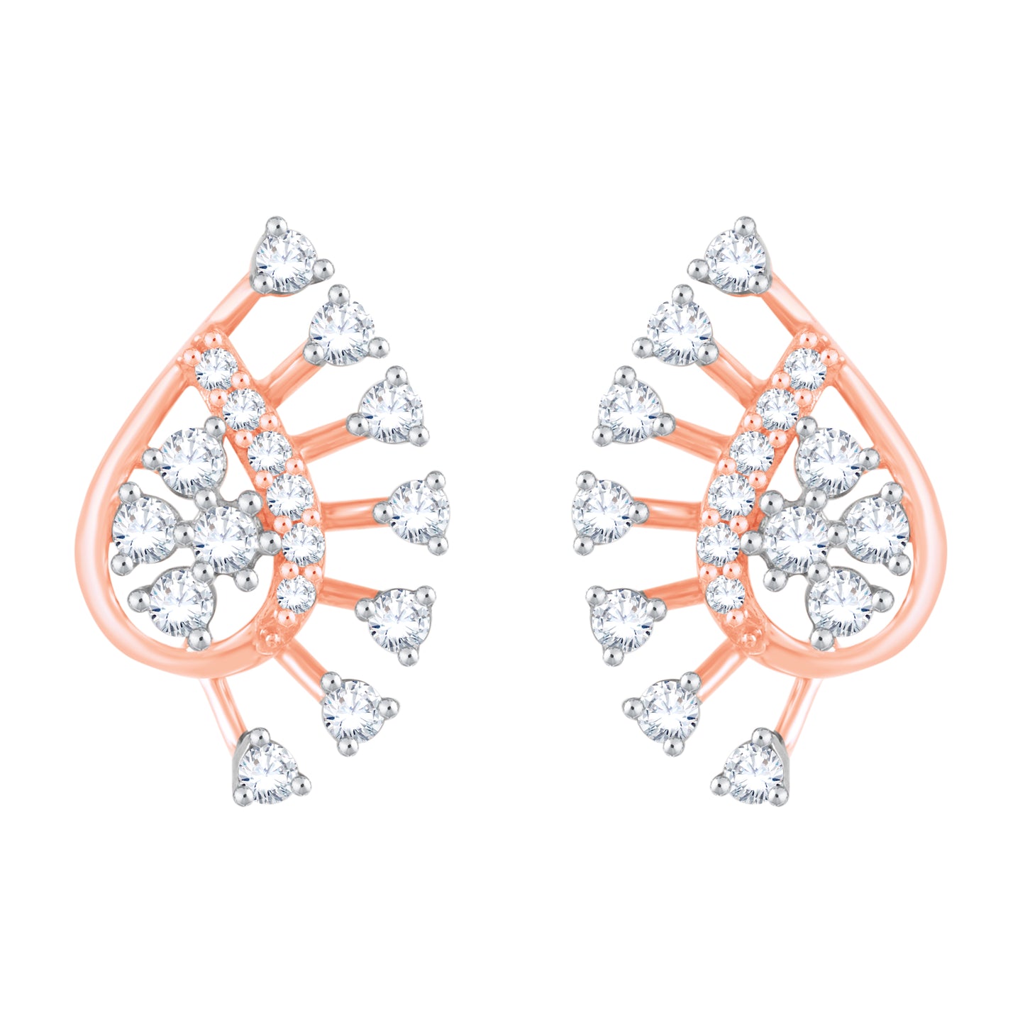 Diamond Earring for her in Rose Gold DER23870