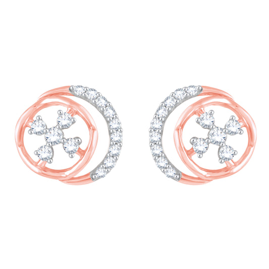 Diamond Earring for her in Rose Gold DER23872