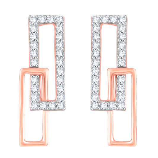 Diamond Earring for her in Rose Gold DER23876