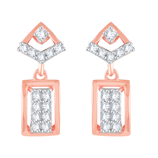 Diamond Earring for her in Rose Gold DER23877