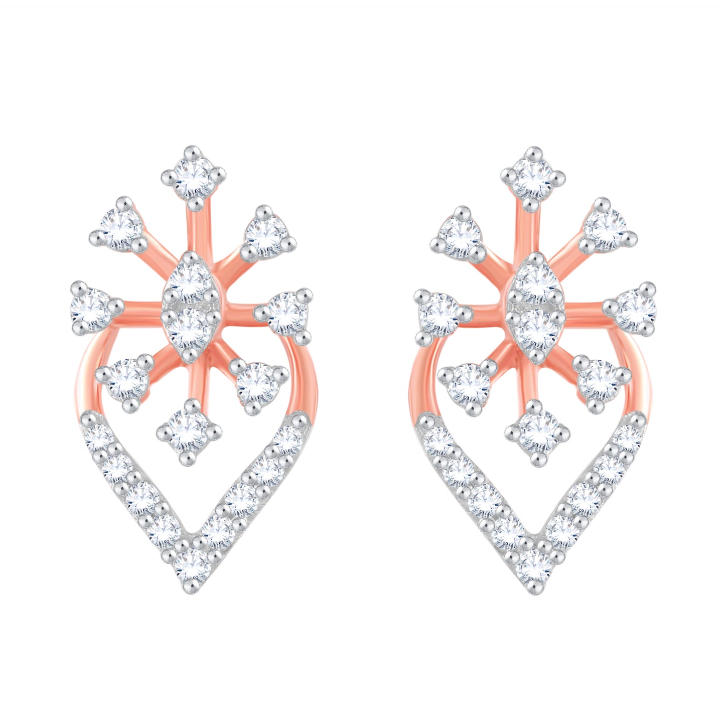 Diamond Earring for her in Rose Gold DER23881