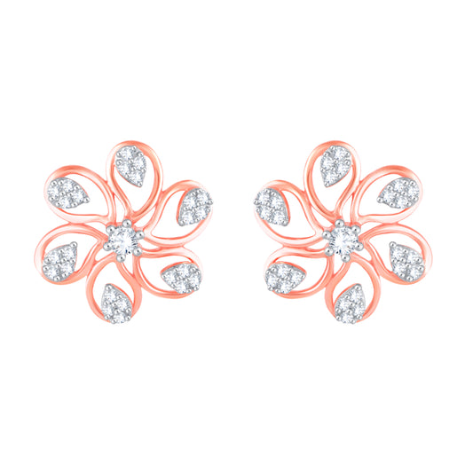 Diamond Earring for her in Rose Gold DER23883