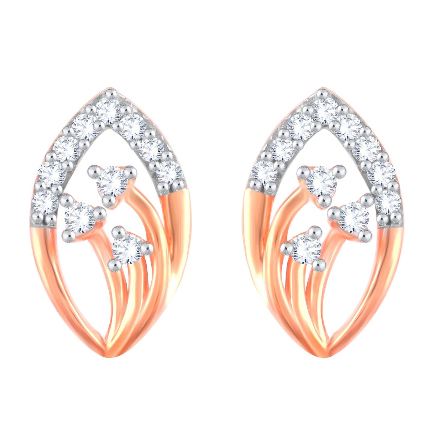 Diamond Earring for her in Rose Gold DER23884