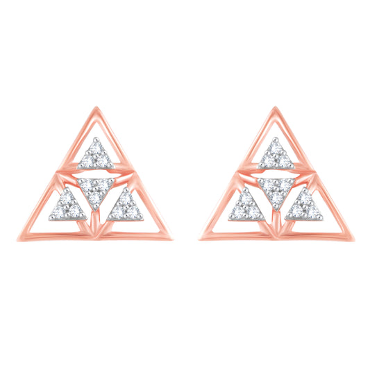 Diamond Earring for her in Rose Gold DER23887