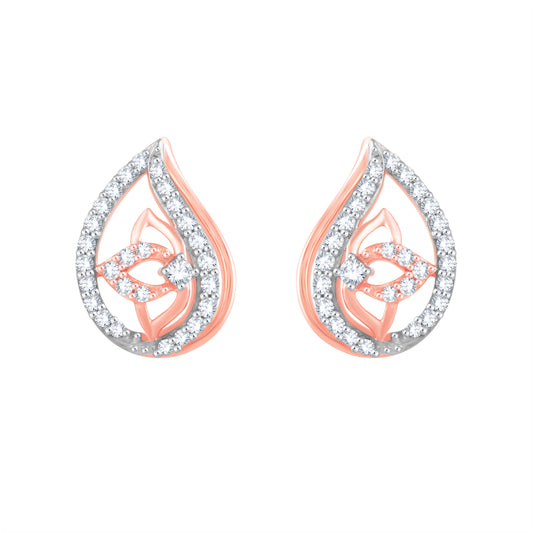 Diamond Earring for her in Rose Gold DER23893