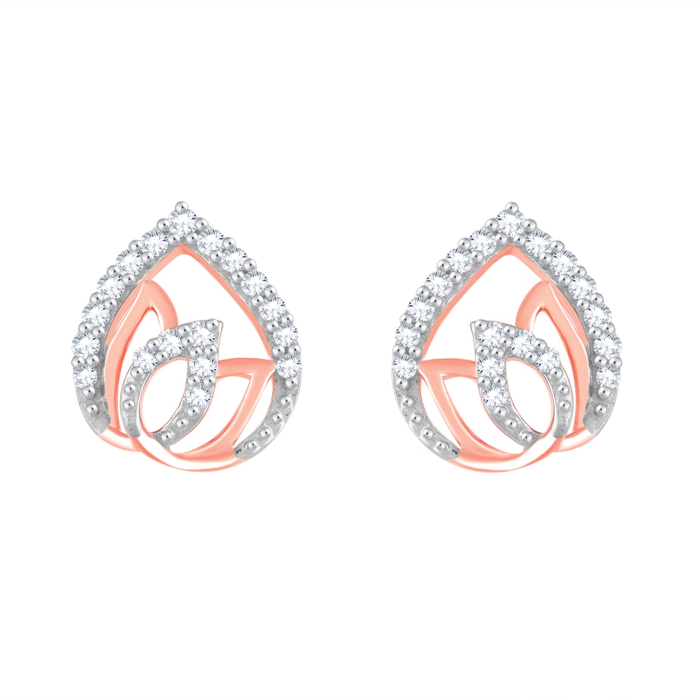 Diamond Earring for her in Rose Gold DER23894