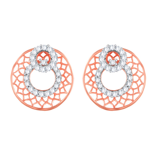 Diamond Earring for her in Rose Gold DER23897