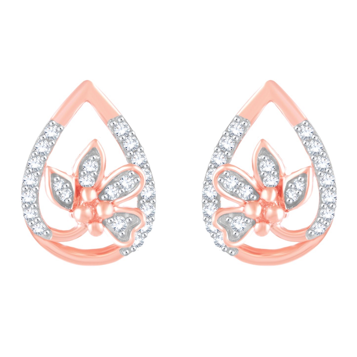 Diamond Earring for her in Rose Gold DER23899