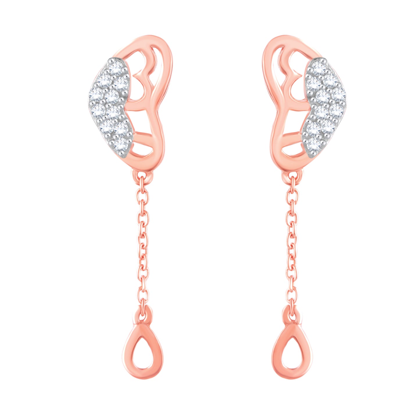 Diamond Earring for her in Rose Gold DER23900