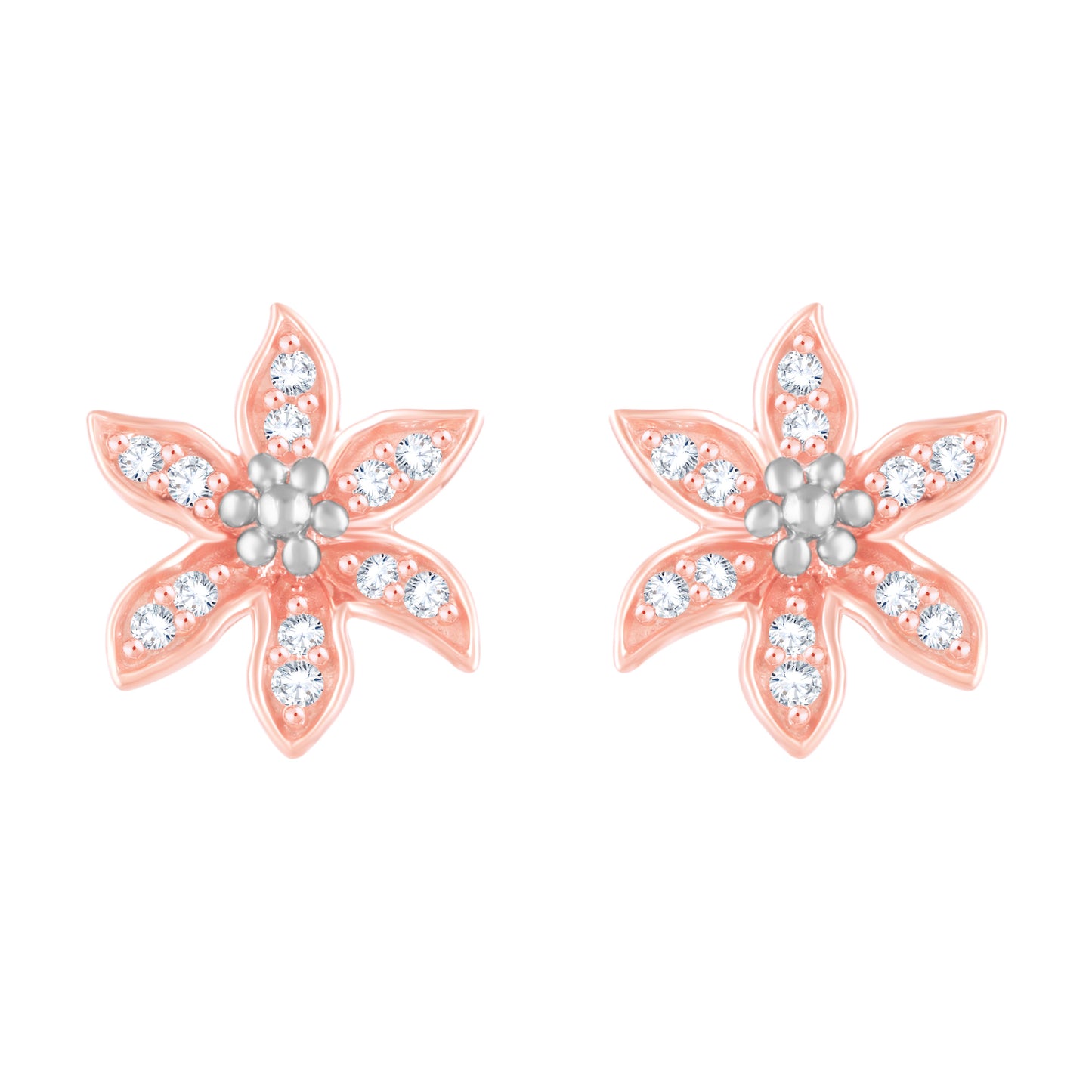 Diamond Earring for her in Rose Gold DER23901