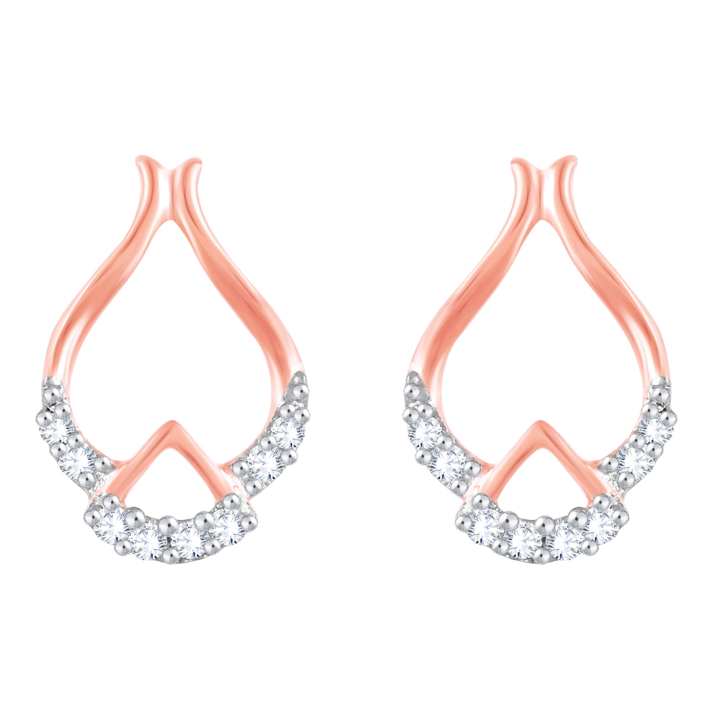 Diamond Earring for her in Rose Gold DER23902