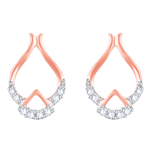 Diamond Earring for her in Rose Gold DER23902