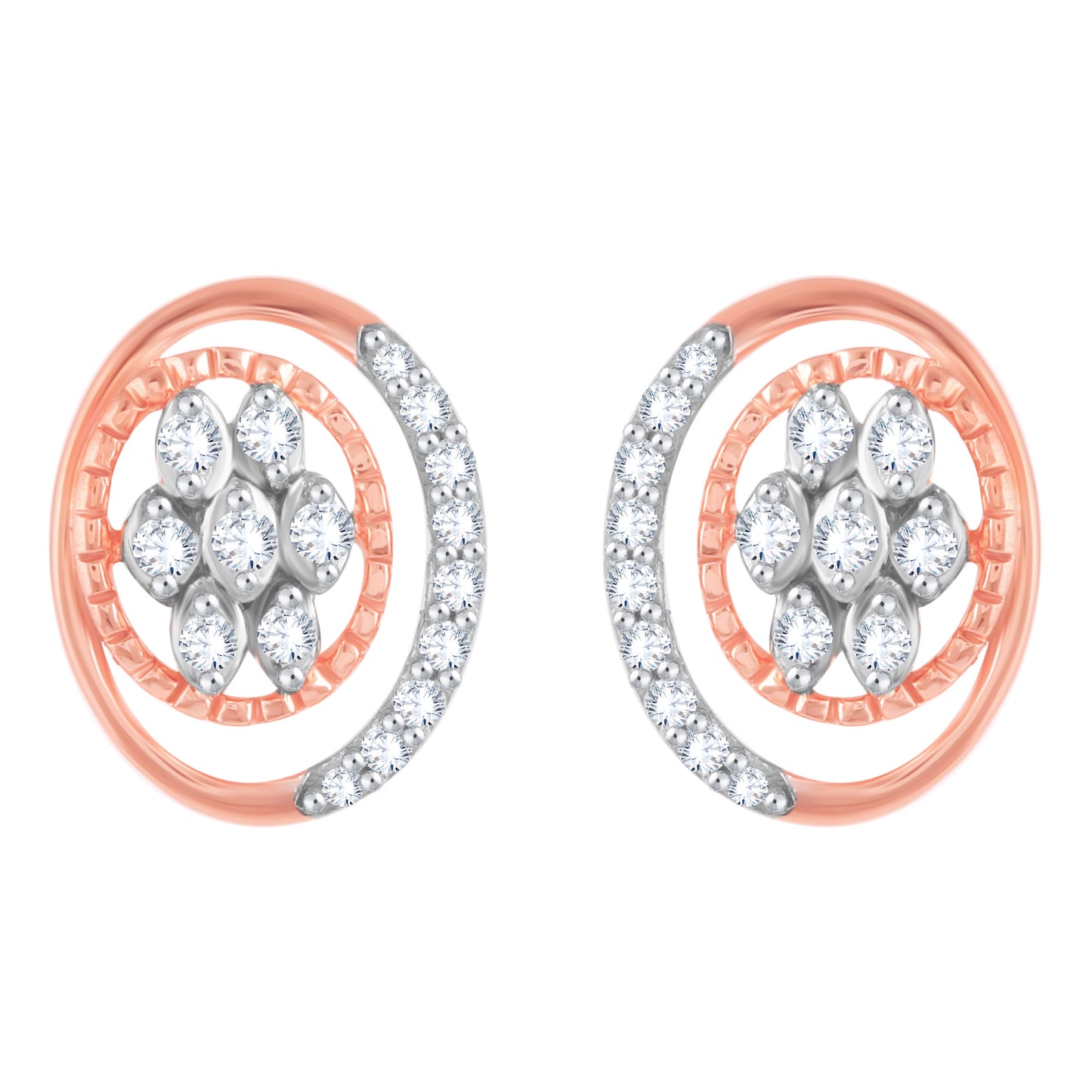 Diamond Earring for her in Rose Gold DER23905