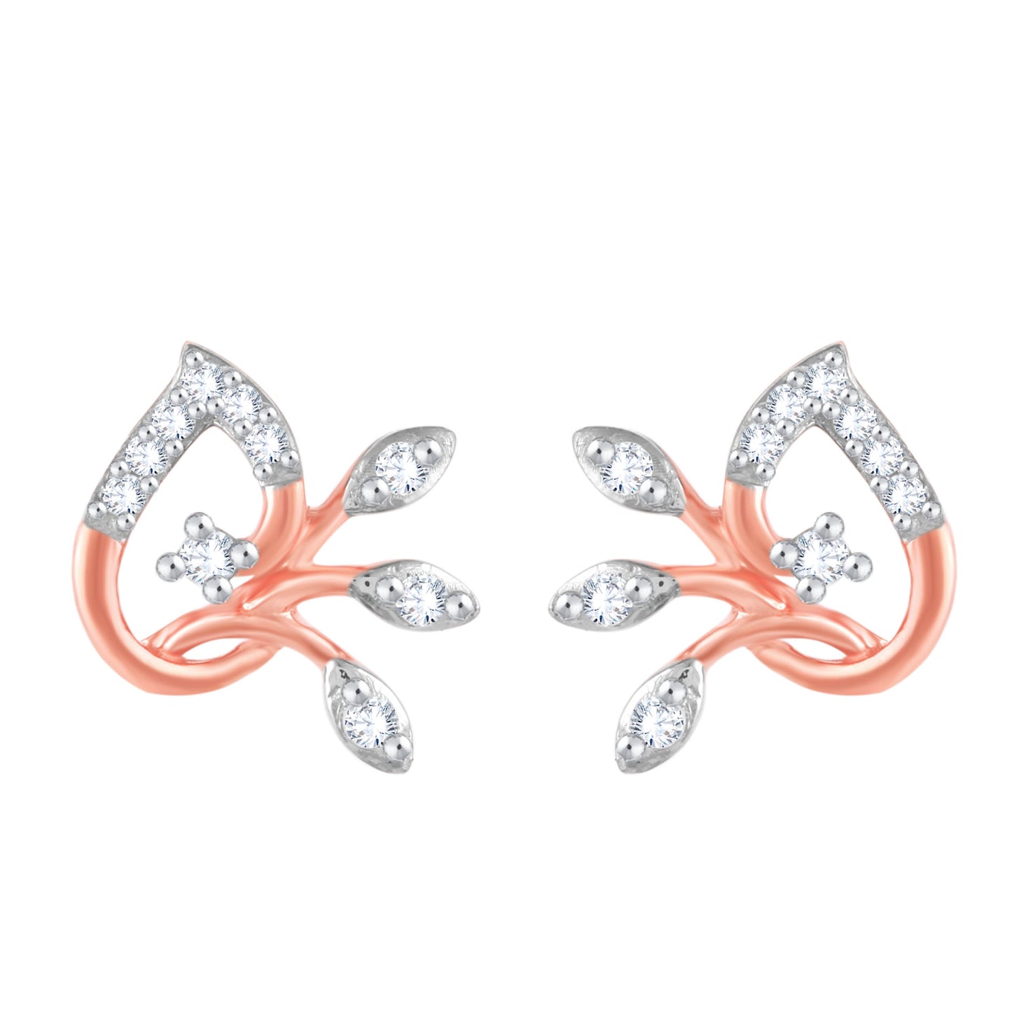 Diamond Earring for her in Rose Gold DER23906