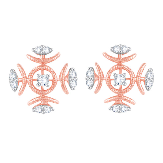 Diamond Earring for her in Rose Gold DER23907