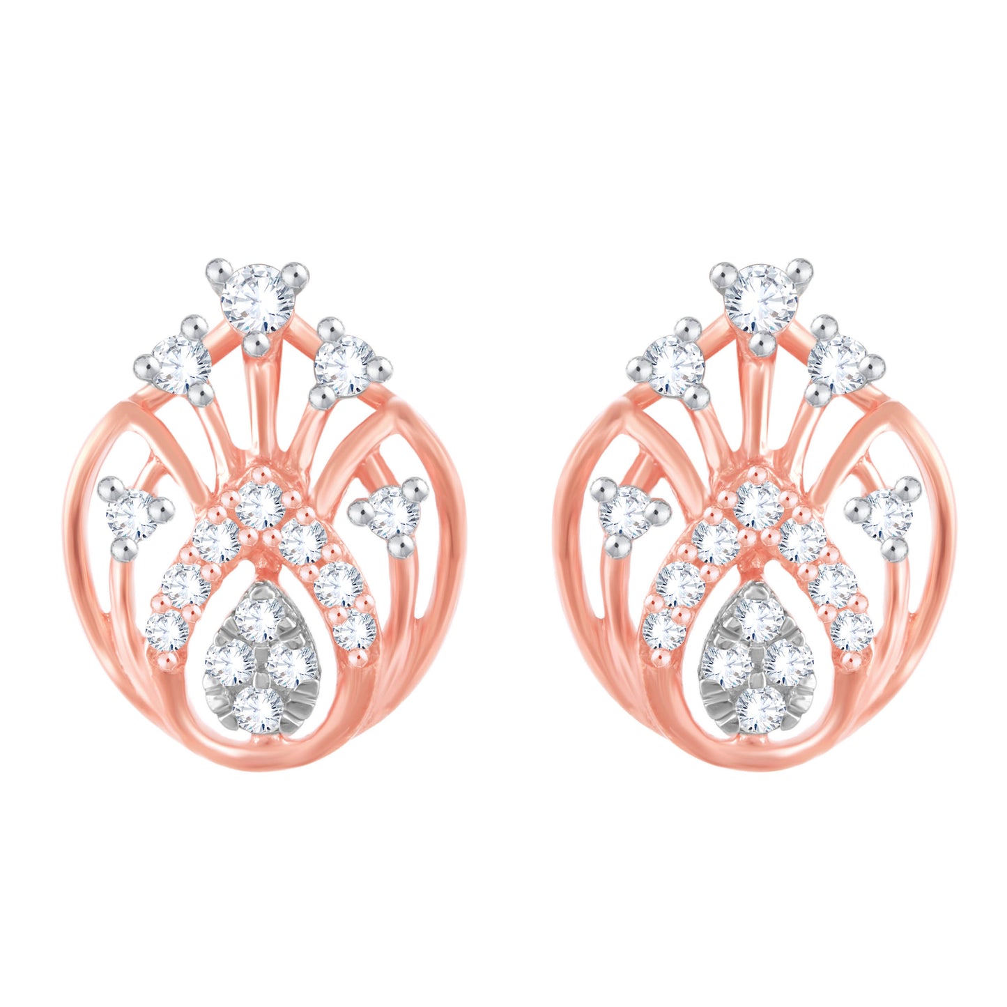 Diamond Earring for her in Rose Gold DER23908