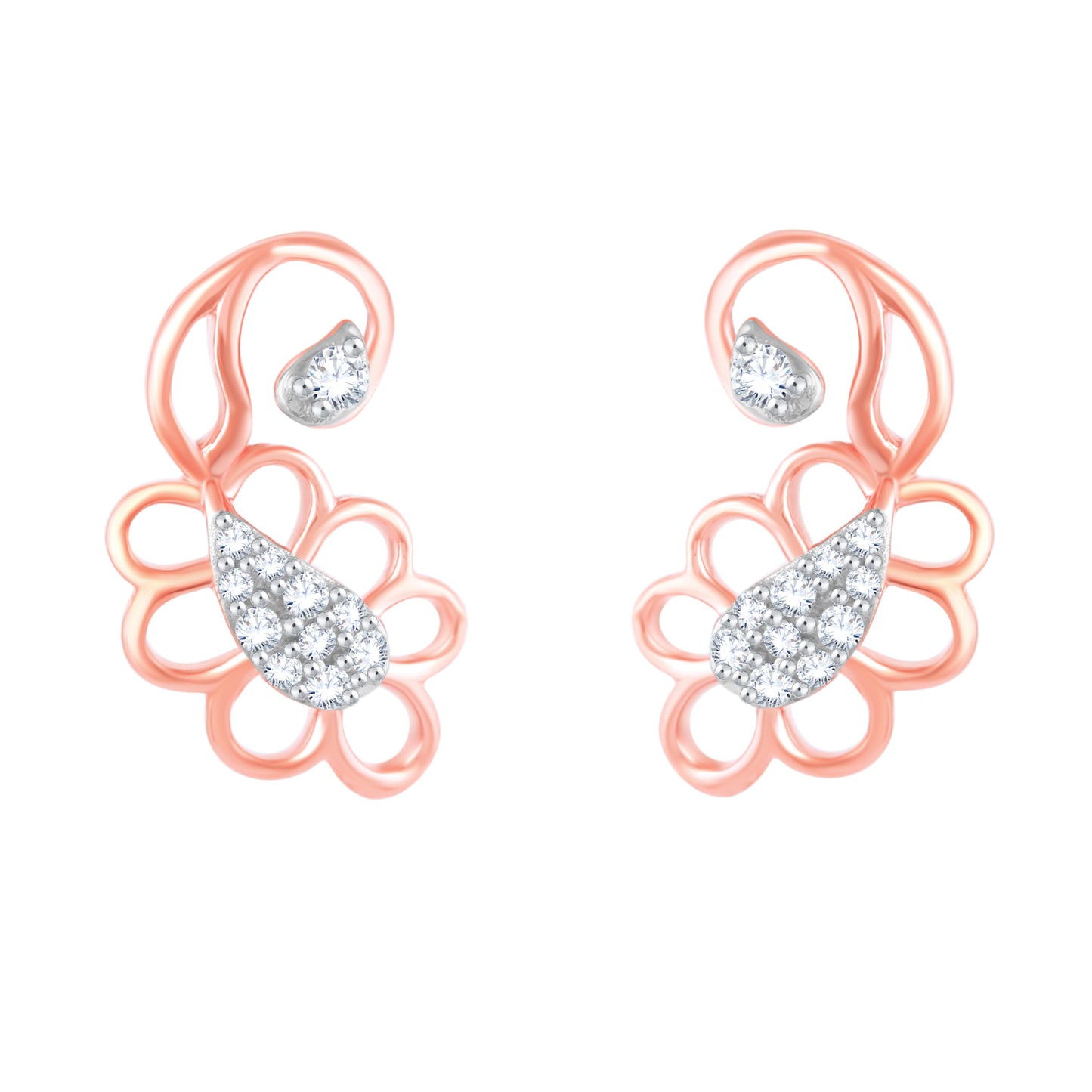 Diamond Earring for her in Rose Gold DER23913