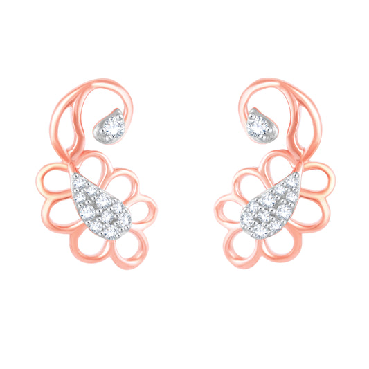 Diamond Earring for her in Rose Gold DER23913