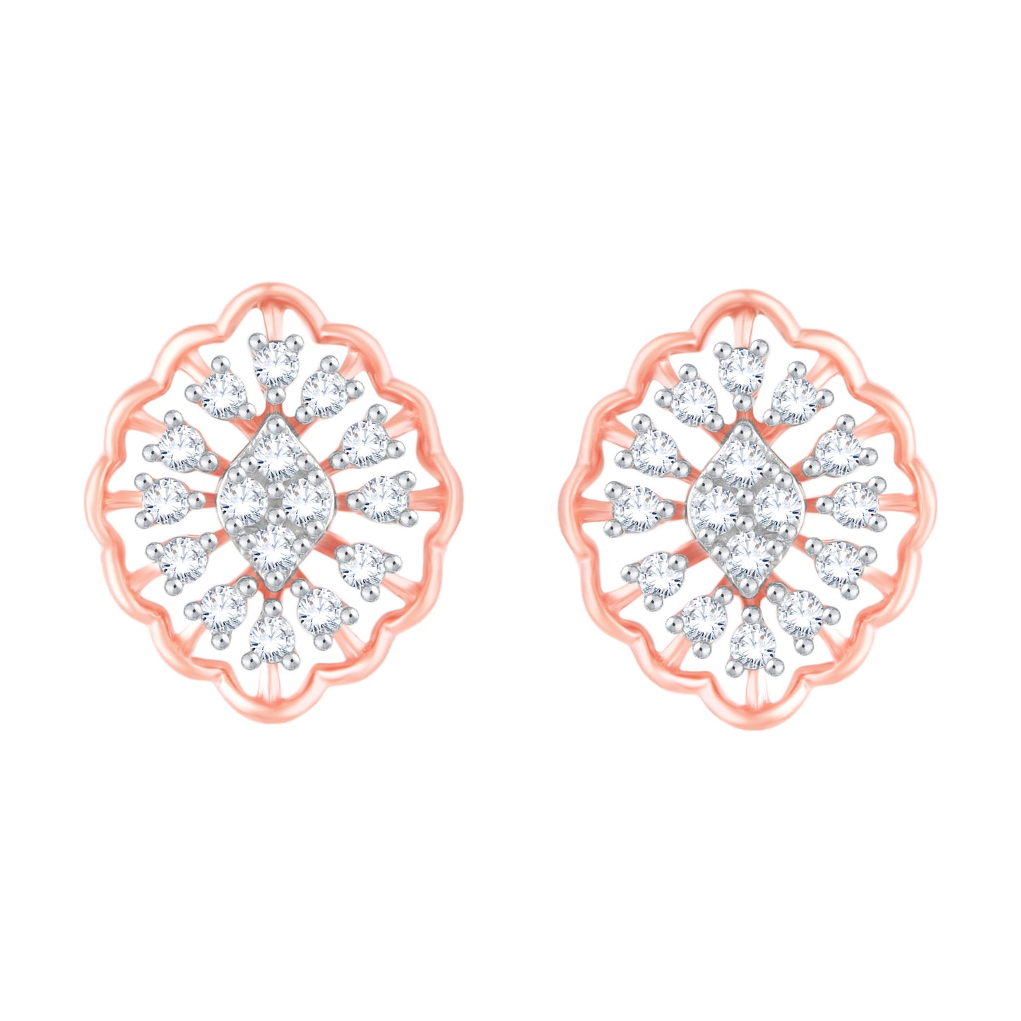 Diamond Earring for her in Rose Gold DER23915