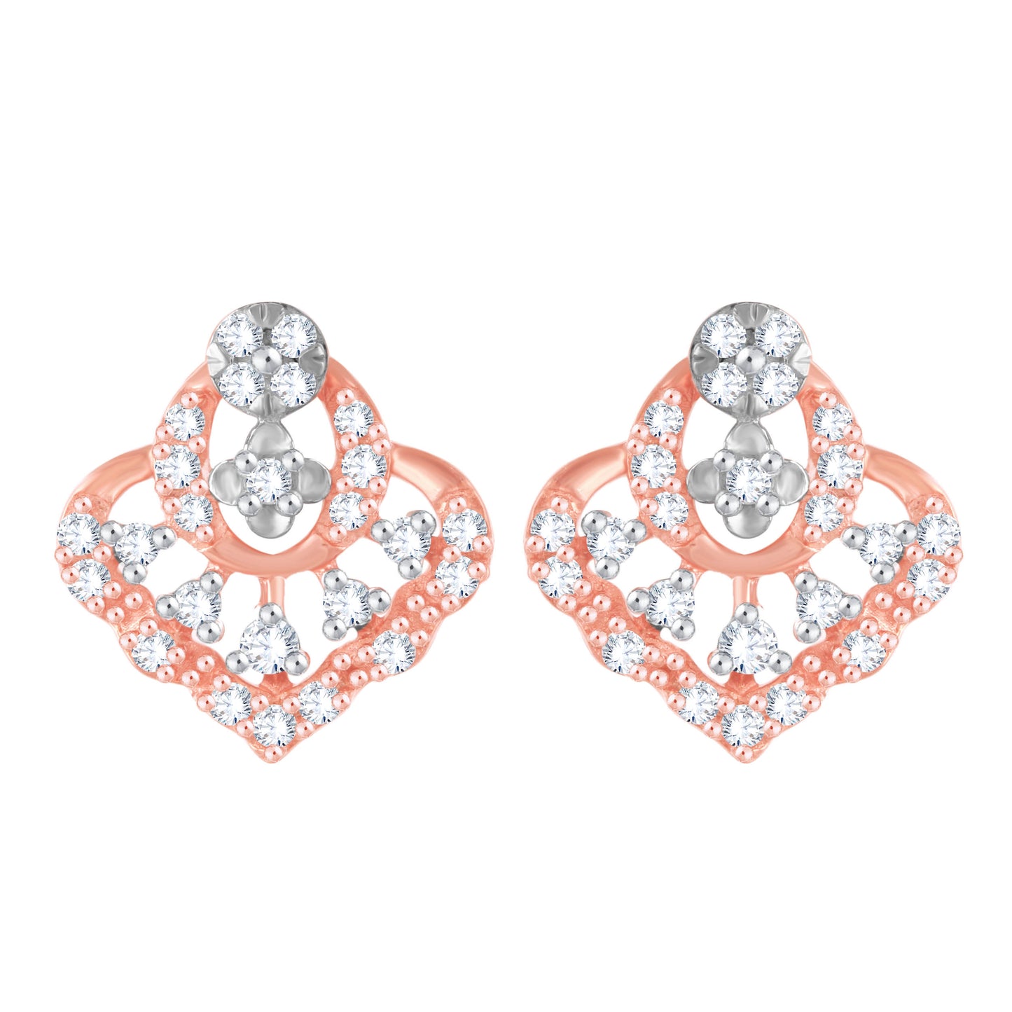 Diamond Earring for her in Rose Gold DER23916