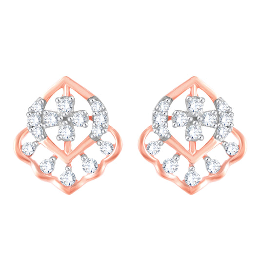 Diamond Earring for her in Rose Gold DER23921