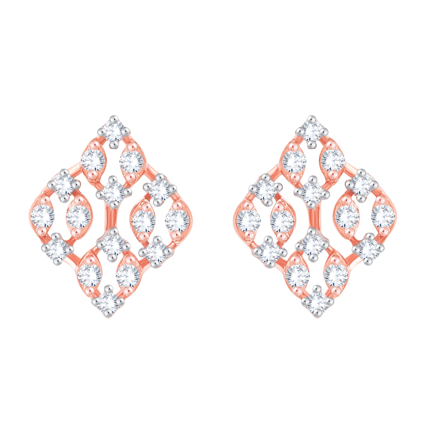 Diamond Earring for her in Rose Gold DER23931