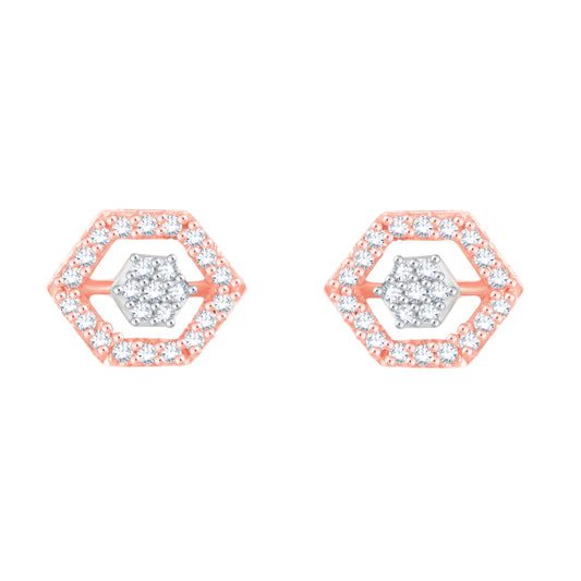 Diamond Earring for her in Rose Gold DER23933