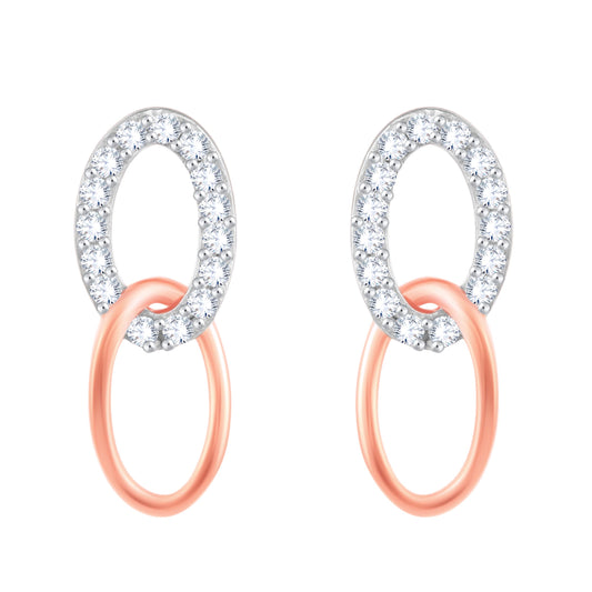 Diamond Earring for her in Rose Gold DER23935