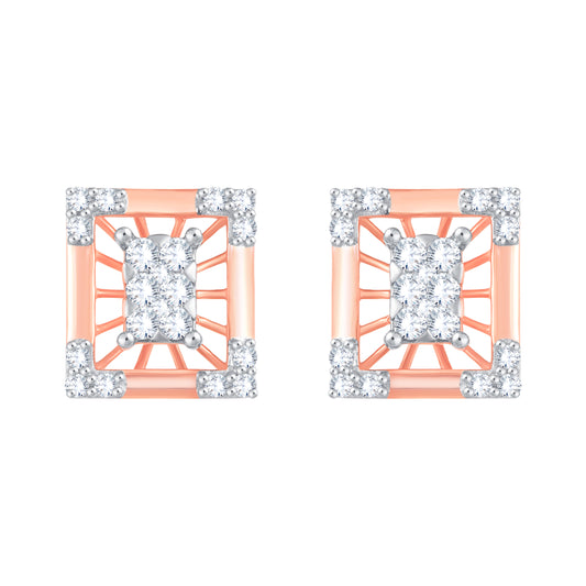 Diamond Earring for her in Rose Gold DER23937