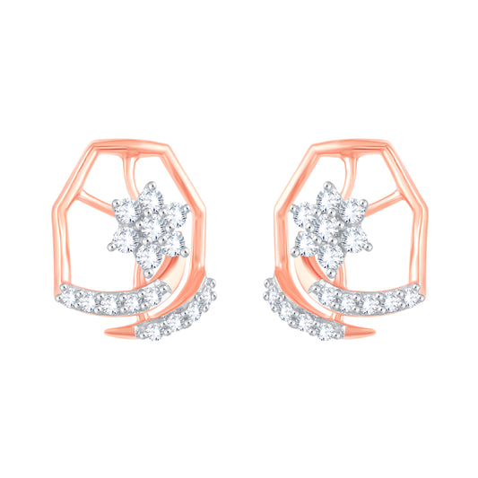 Diamond Earring for her in Rose Gold DER23940