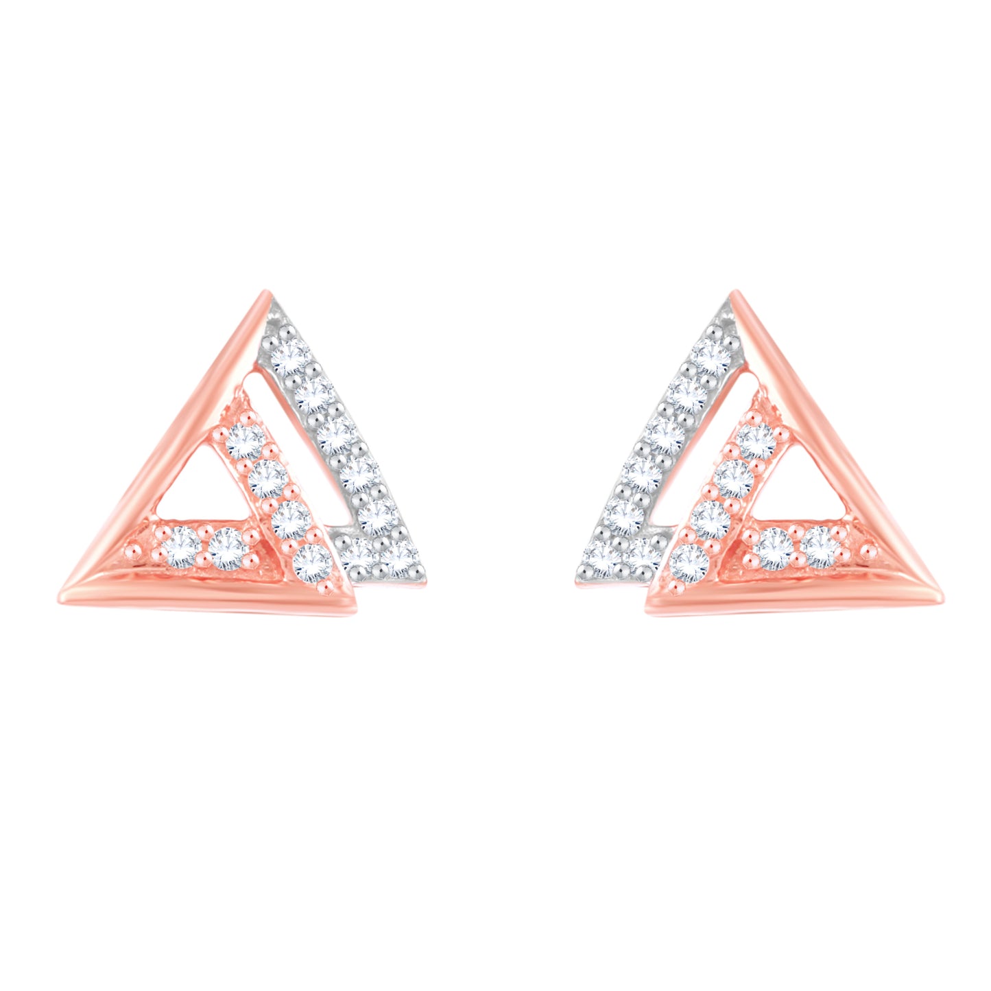 Diamond Earring for her in Rose Gold DER23944